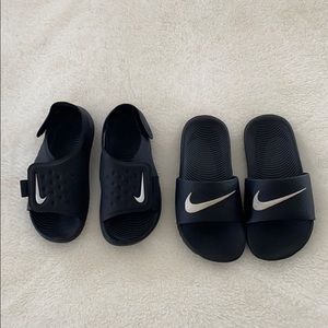 Nike Sunray & Nike Kawa Slide Sandals Boys 13 1 YR